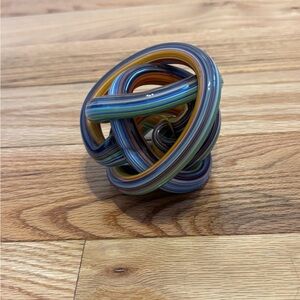 Multicolor Glass Knot Sculpture